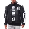 Mens BT 8 Ball Genuine Leather Jackets Black 001