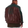 Mens BT 8 Ball Genuine Leather Jackets Brown 003