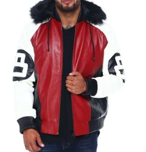 Robert Phillipe Mens 8 Ball Genuine Leather Jacket BT 002