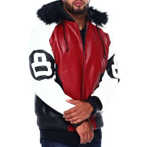 Robert Phillipe Mens 8 Ball Genuine Leather Jacket BT 01