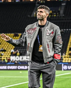 1 Off White Ac Milan Grey Varsity Jacket