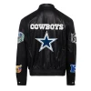 Dallas Cowboys Full Black Leather Jacket 2
