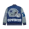 Dallas Cowboys Team Burst Warm Up Varsity Jacket 4