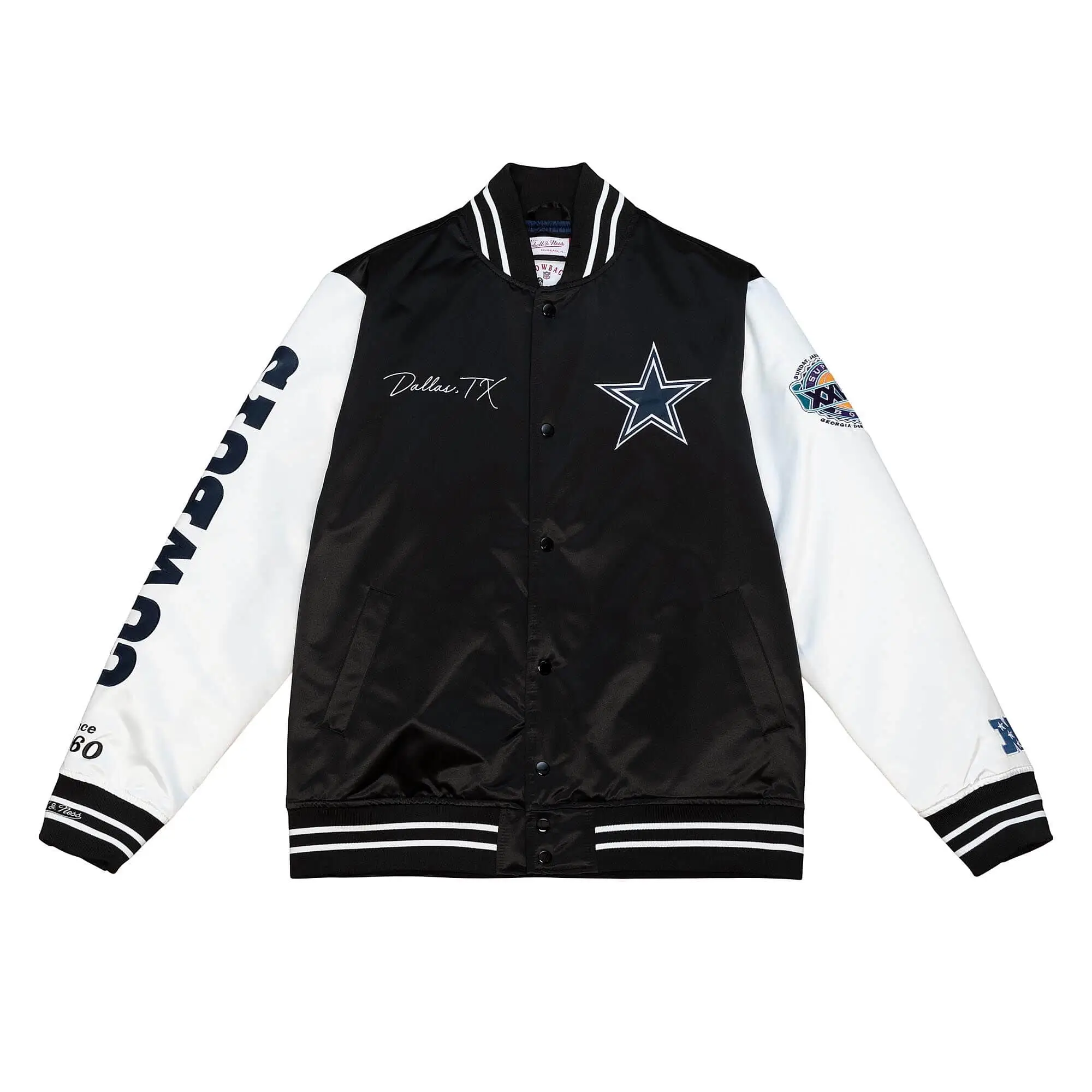 Dallas Cowboys Team Origins Blue White Varsity Jacket 1