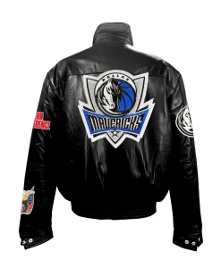 Dallas Mavericks Jeff Hamilton Full Black Leather Jacket 2
