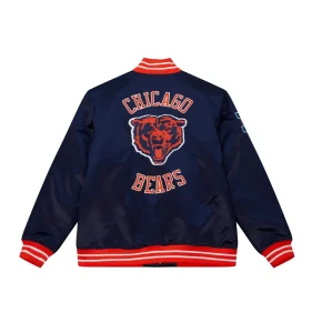 Heavyweight Satin Black Jacket Chicago Bears 1