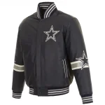 Dallas Cowboys Black Full Bomber Leather Varsity Jacket