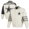 Dallas Cowboys Bomber Varsity Full Bomber Leather Jacket - Image 3