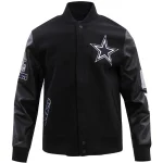 Dallas Cowboys Classic Rib Wool & Leather Varsity Jacket
