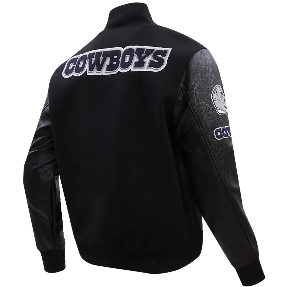 Dallas Cowboys Classic Rib Wool & Leather Varsity Jacket - Image 4