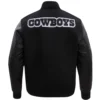 Dallas Cowboys Classic Rib Wool & Leather Varsity Jacket - Image 2