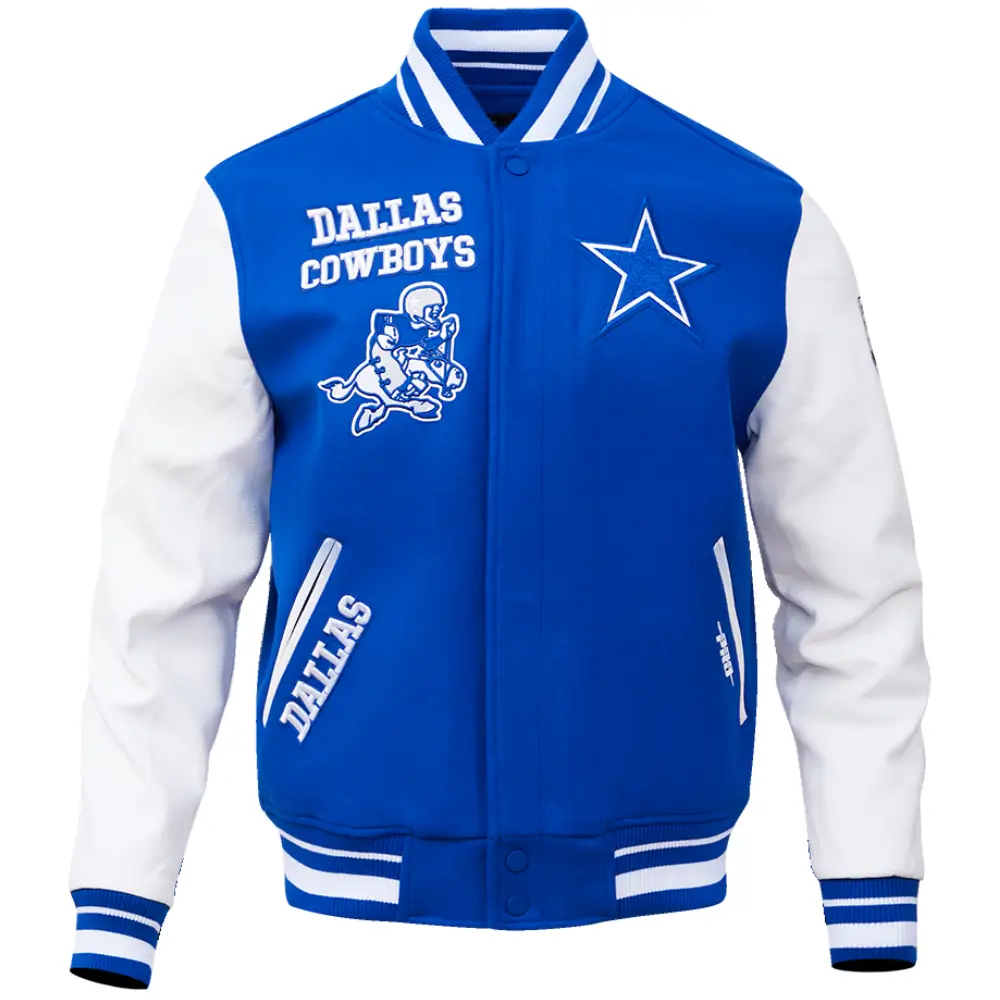 Dallas Cowboys Retro Classic Wool & Leather Varsity Jacket