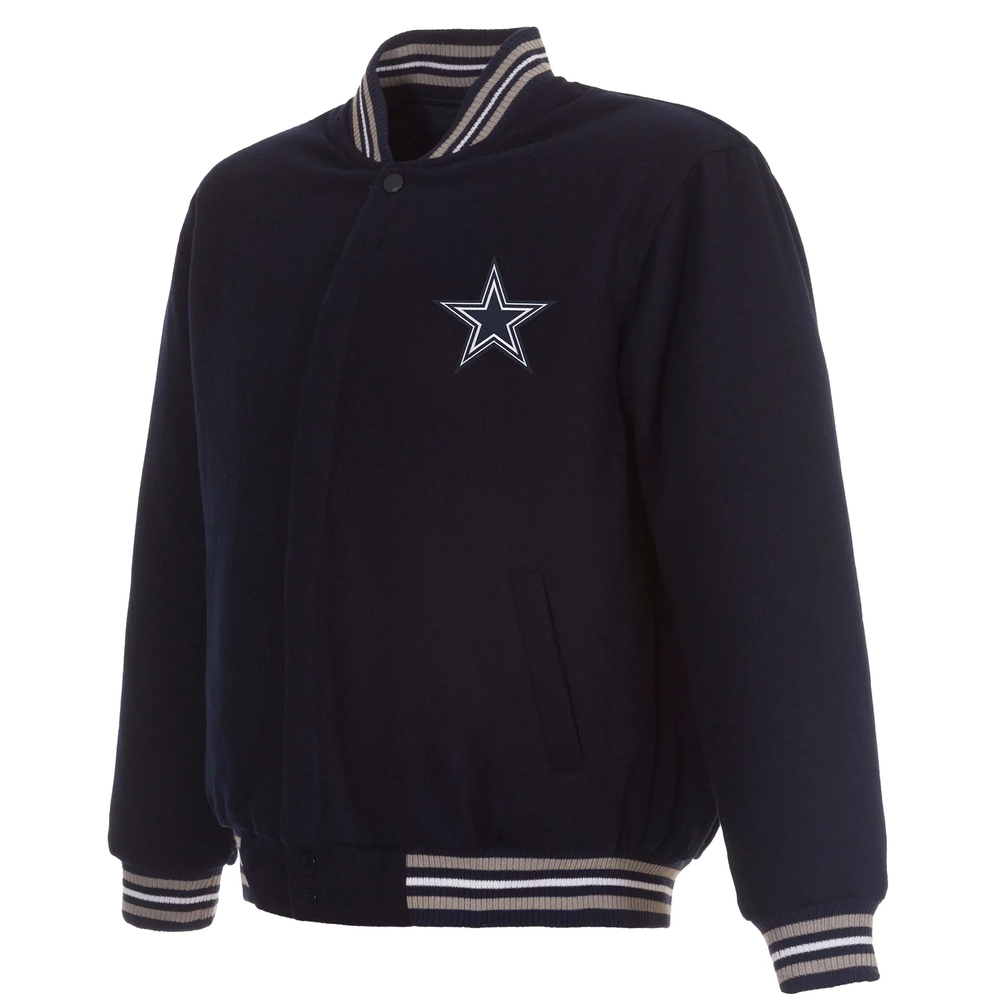 Dallas Cowboys One Color Wool Varsity Navy Jacket