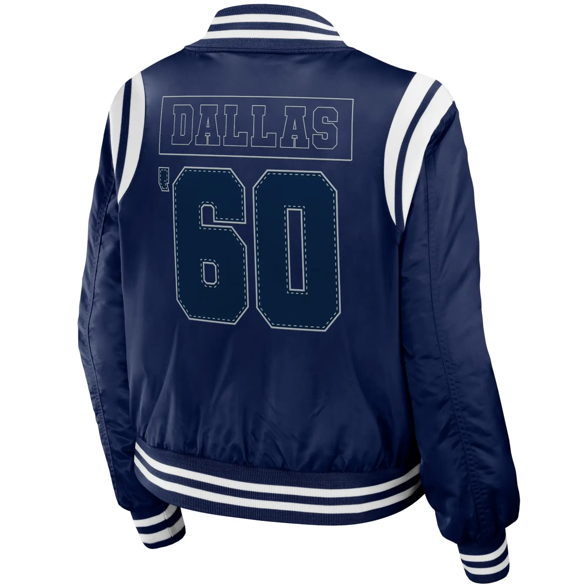 Alternative view of Dallas Cowboys Full-Zip Varsity Satin Jacket