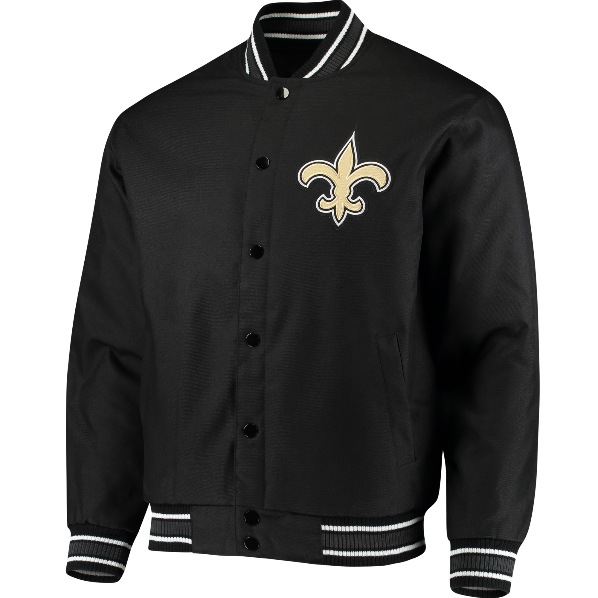 Starter New Orleans Saints Satin Jacket – Men's Black England Flag – Sizes M-2XL