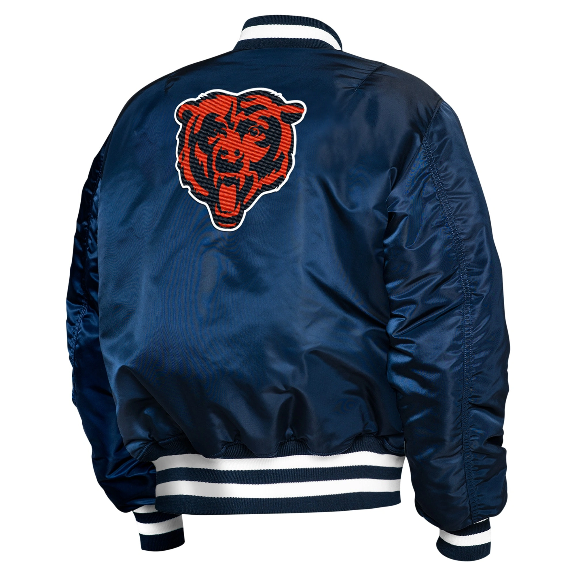Alternative view of Chicago Bears MA-1 Bomber Blue Jacket