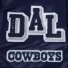Dallas Cowboys Mashup Full-Snap Satin Navy Varsity Jacket - Image 5
