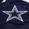 Dallas Cowboys Mashup Full-Snap Satin Navy Varsity Jacket - Image 6