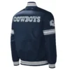 Dallas Cowboys Midfield Full-Snap Satin Navy Varsity Jacket - Image 2