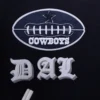Dallas Cowboys Old English Wool & Leather Navy/White Varsity Jacket - Image 4