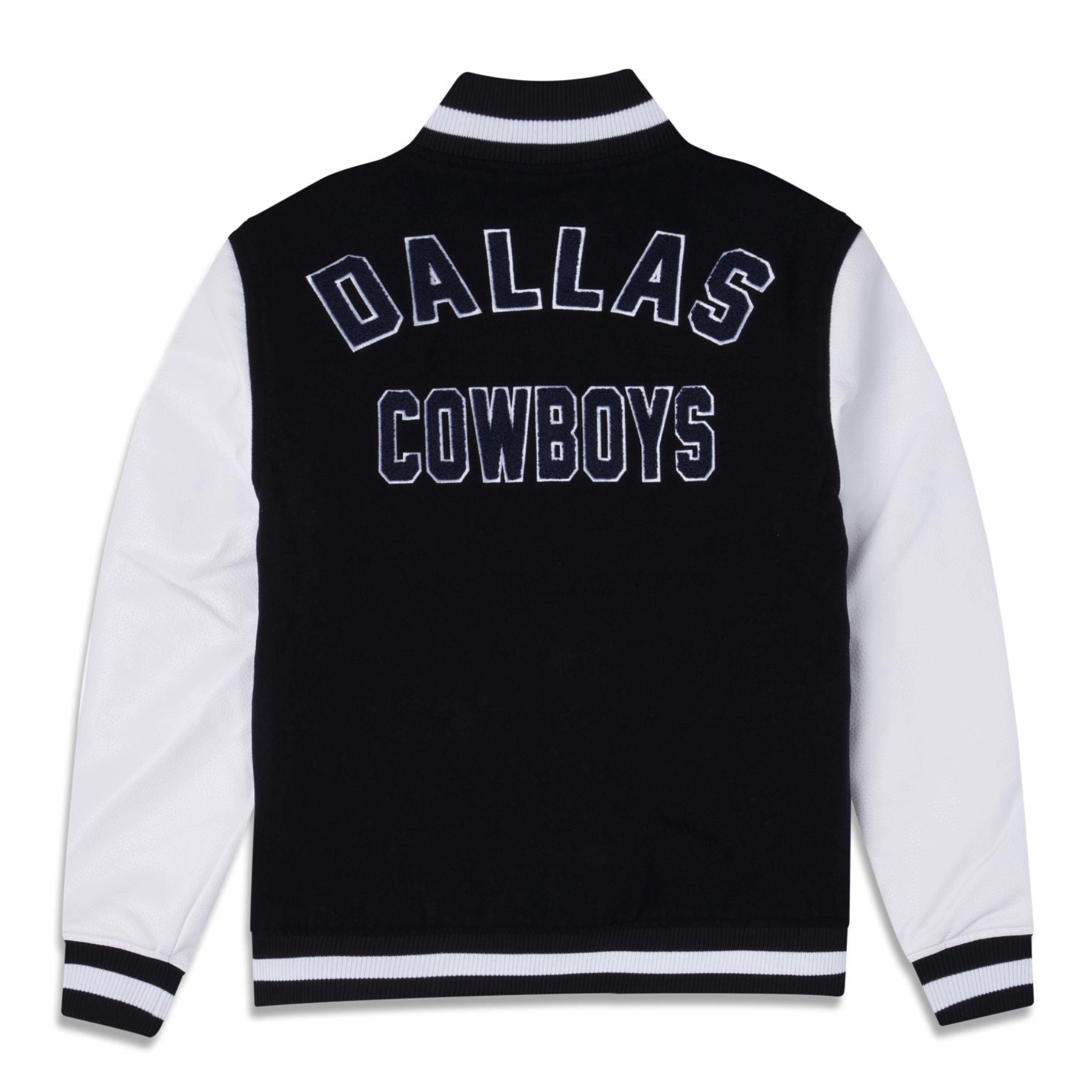 Alternative view of Dallas Cowboys Third Down Full-Snap Black/White Varsity Jacket