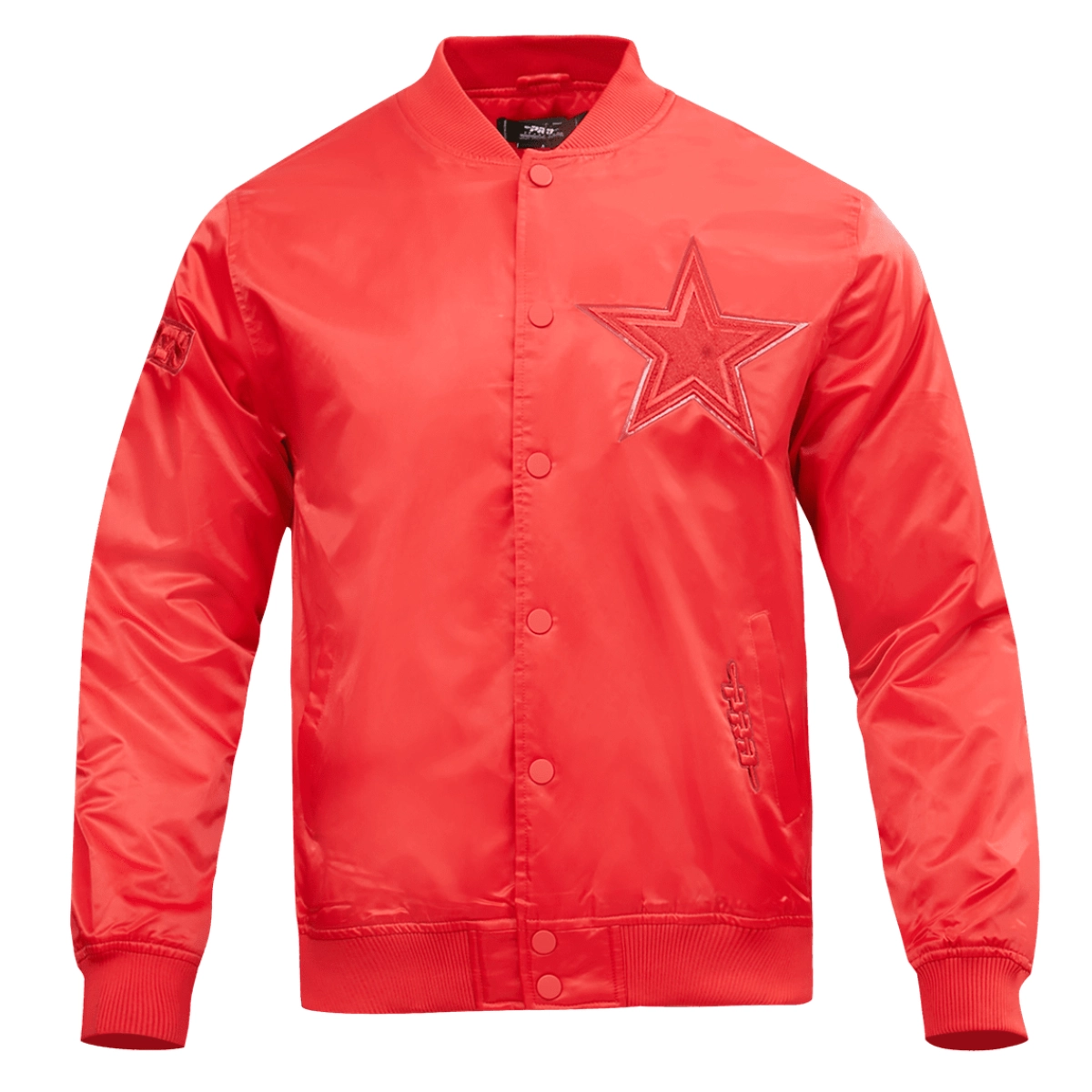 Dallas Cowboys Triple Red Full-Snap Satin Red Varsity Jacket