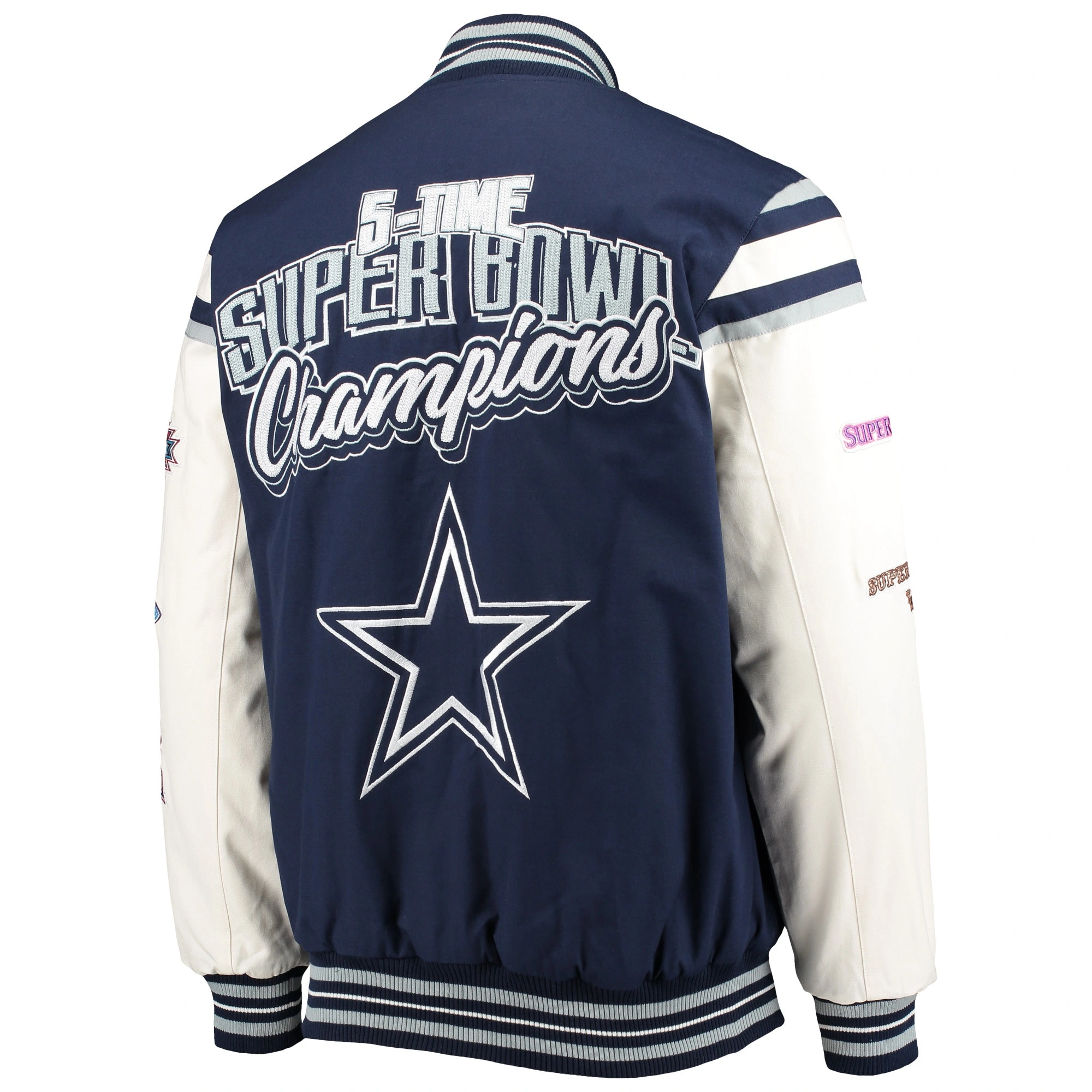 Alternative view of Dallas Cowboys Victory Formation Commemorative Full-Snap Varsity Jacket