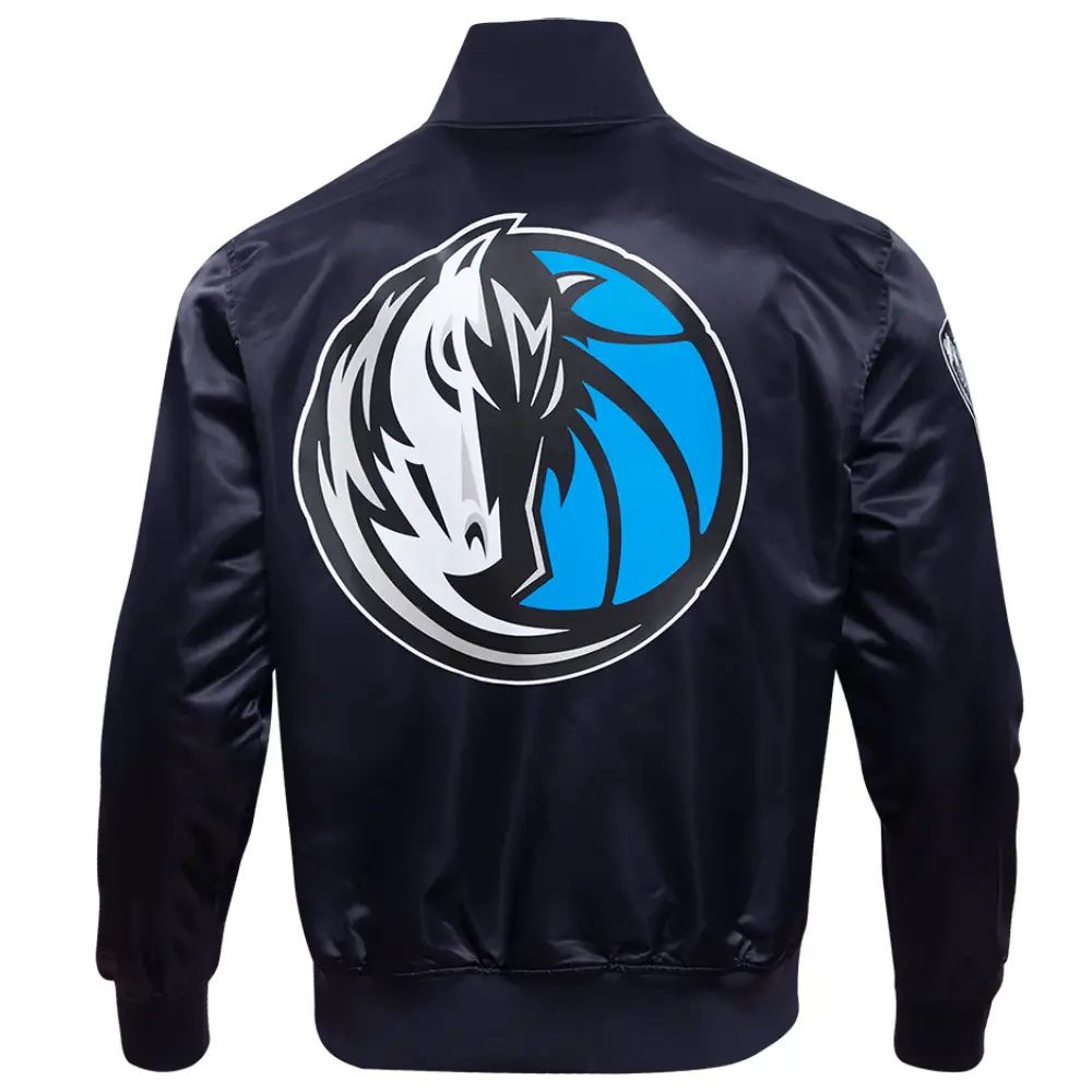 Alternative view of Dallas Mavericks Big Logo Satin Varsity Jacket With Mavericks Logo