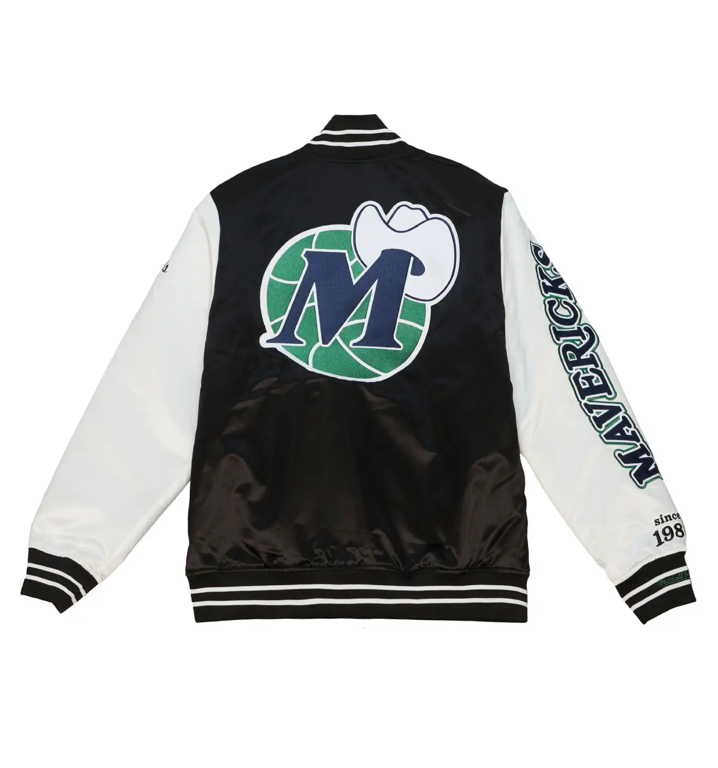 Alternative view of Dallas Mavericks Team Origins Satin Varsity Jacket