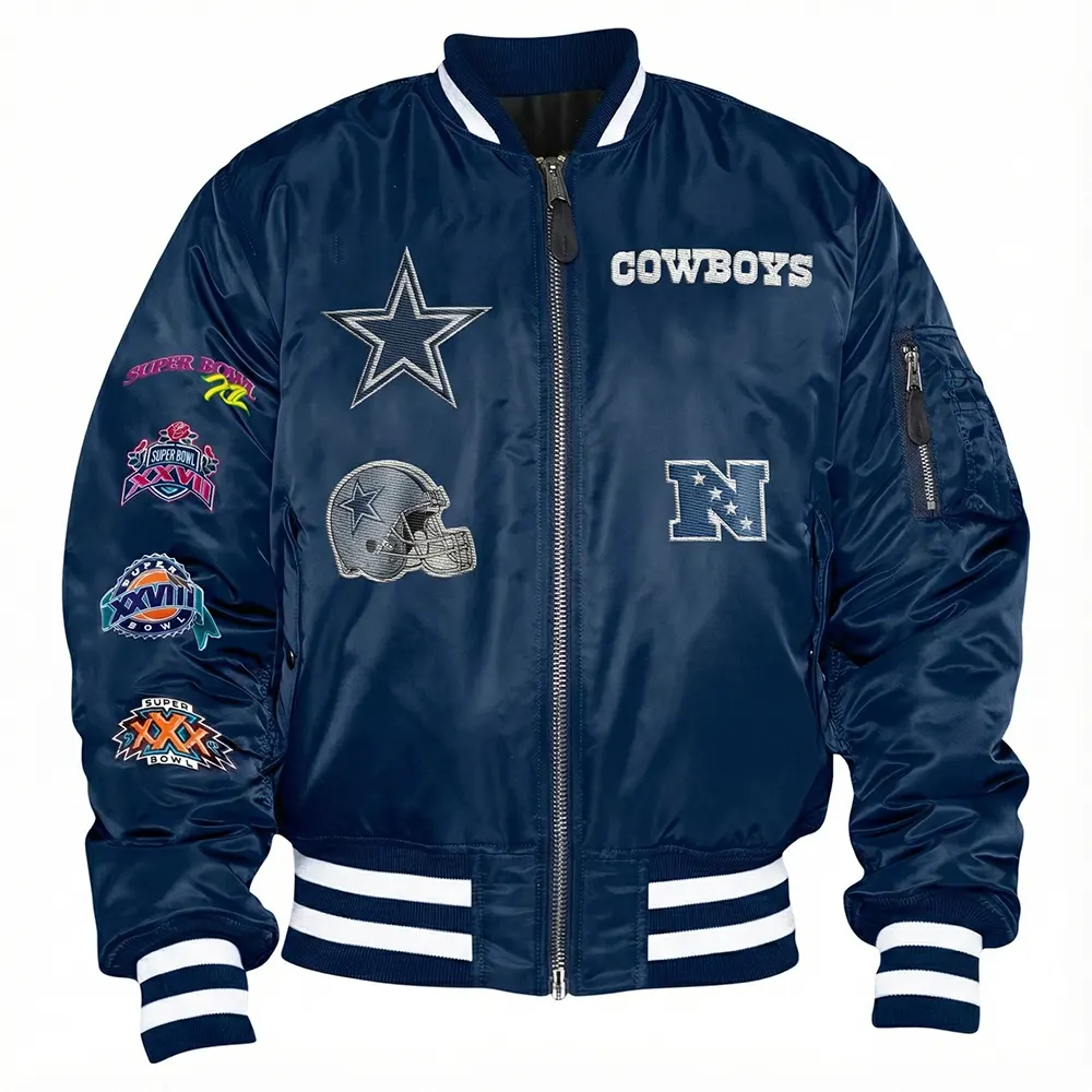 Dallas Cowboys Ma-1 Bomber Navy Jacket