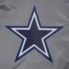 Dallas Cowboys Script Tail Satin Gray Varsity Jacket - Image 5