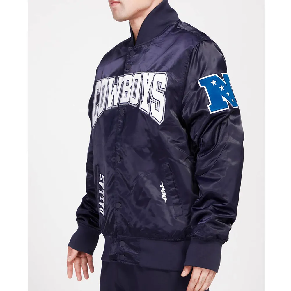 Alternative view of Dallas Cowboys Crest Emblem Satin Varsity Jacket