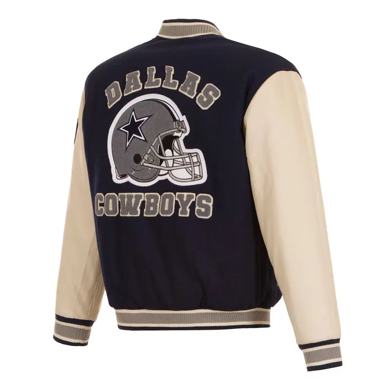 Alternative view of Dallas Cowboys Vintage Wool & Leather Varsity Jacket