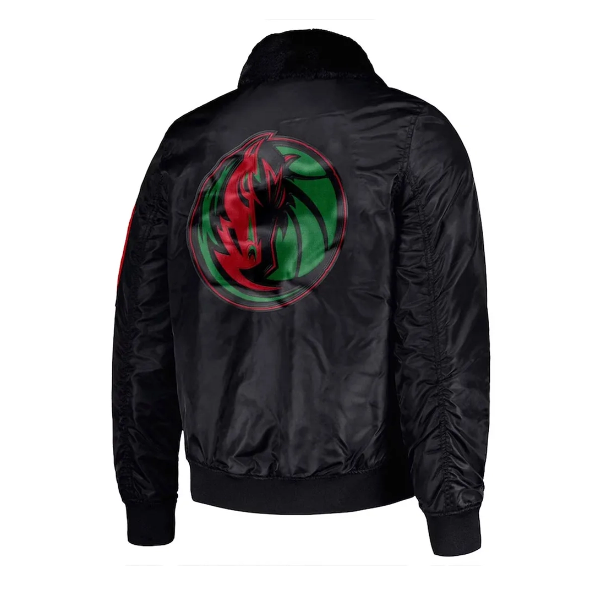 dallas mavericks black history month satin jacket