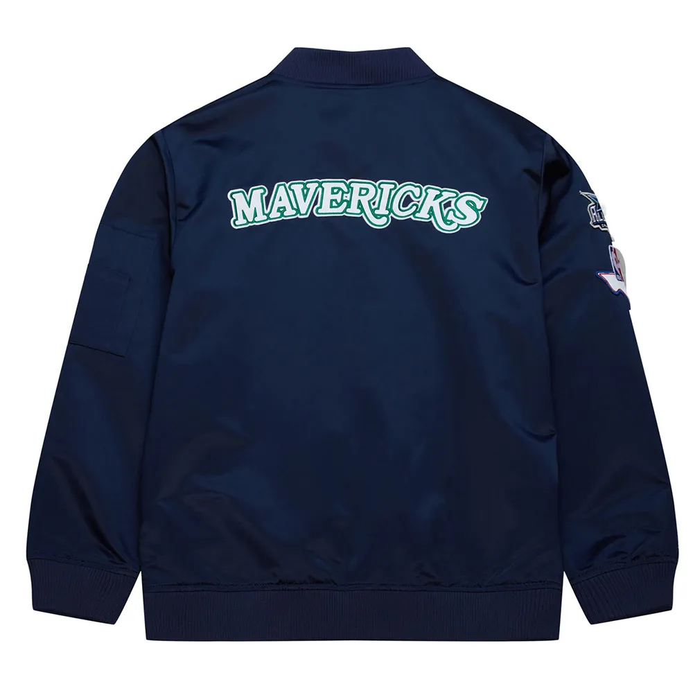 dallas mavericks vintage logo lightweight satin jacket