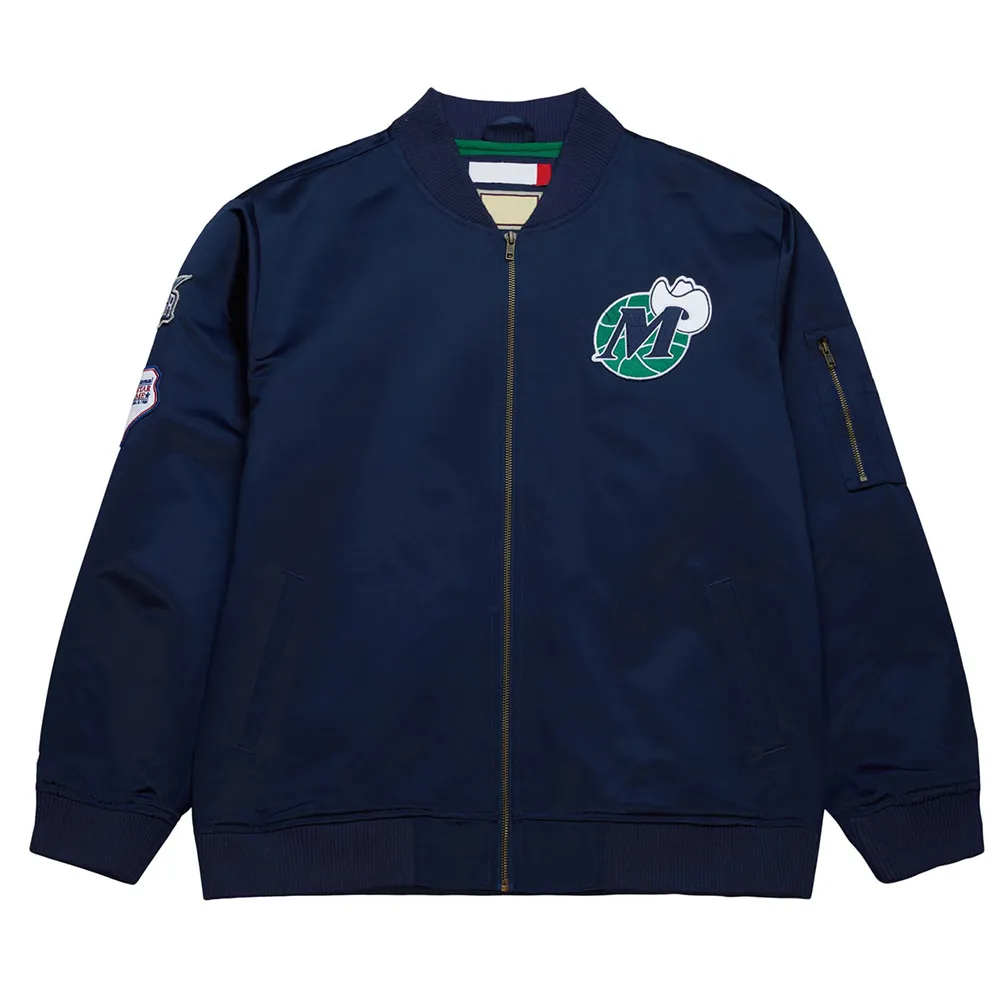dallas mavericks vintage logo navy jacket