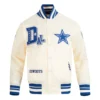 Dallas Cowboys Best Of  Cream Satin Jacket