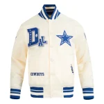 Dallas Cowboys Best Of  Cream Satin Jacket