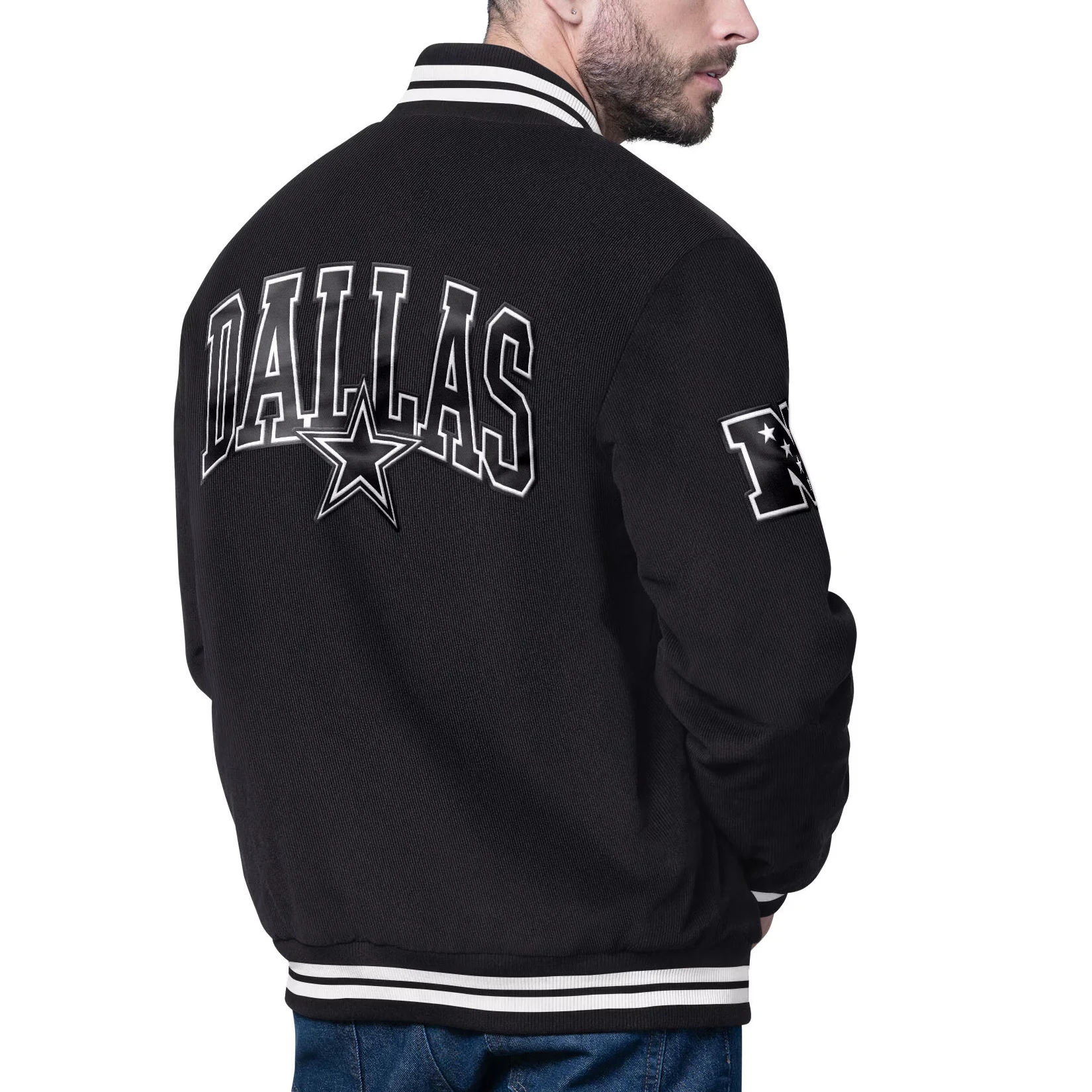Alternative view of Dallas Cowboys Blackout Corduroy Varsity Jacket