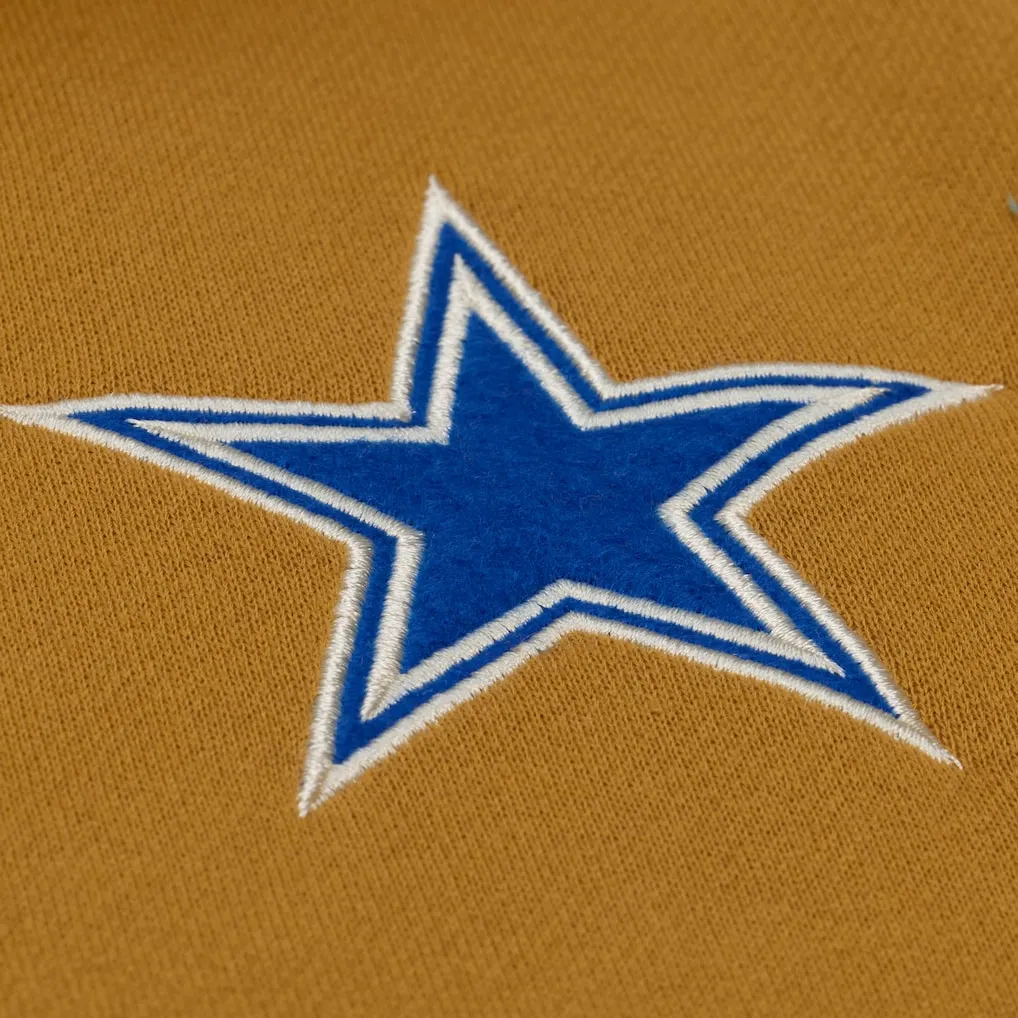 Dallas Cowboys Brown/Cream Dusted Hooded Varsity Jacket - Image 3