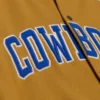 Dallas Cowboys Brown/Cream Dusted Hooded Varsity Jacket - Image 4