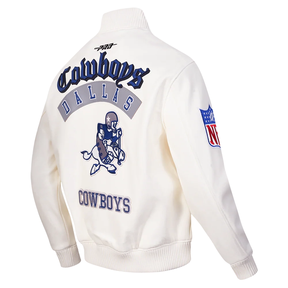 Alternative view of Dallas Cowboys Best Of White Leather Varsity Jacket