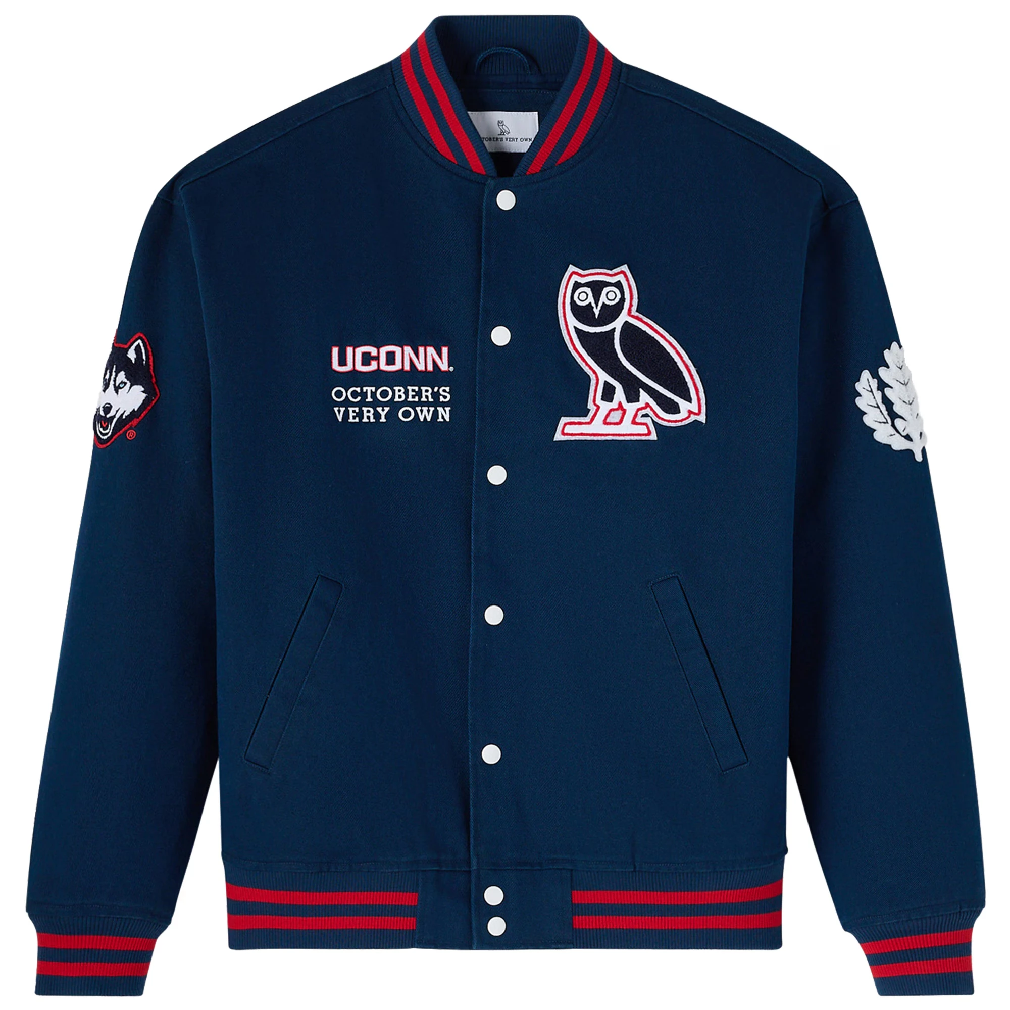 Ovo X Uconn Huskies Time To Shine Full-snap Varsity Jacket