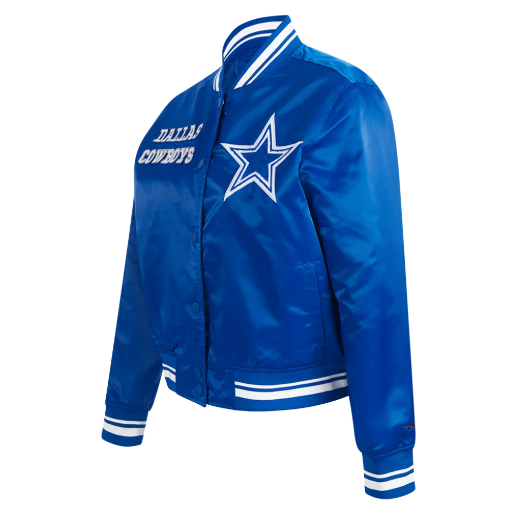 Alternative view of Women's Dallas Cowboys Retro Classic Blue Satin Jacket