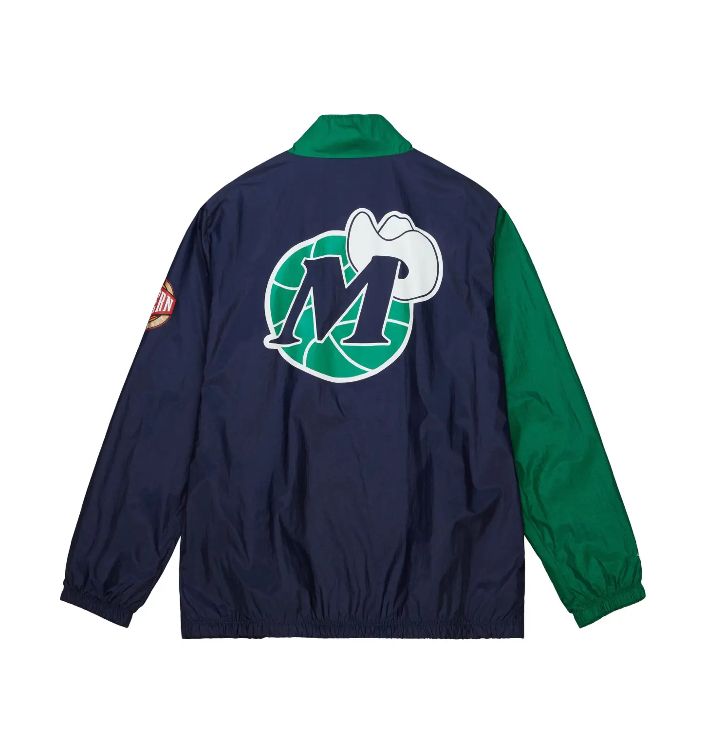 Alternative view of Dallas Mavericks Arched Retro Lined Windbreaker Satin Jacket