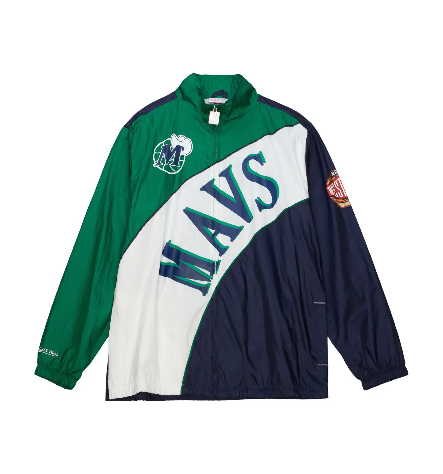 Dallas Mavericks Arched Retro Lined Windbreaker Satin Jacket