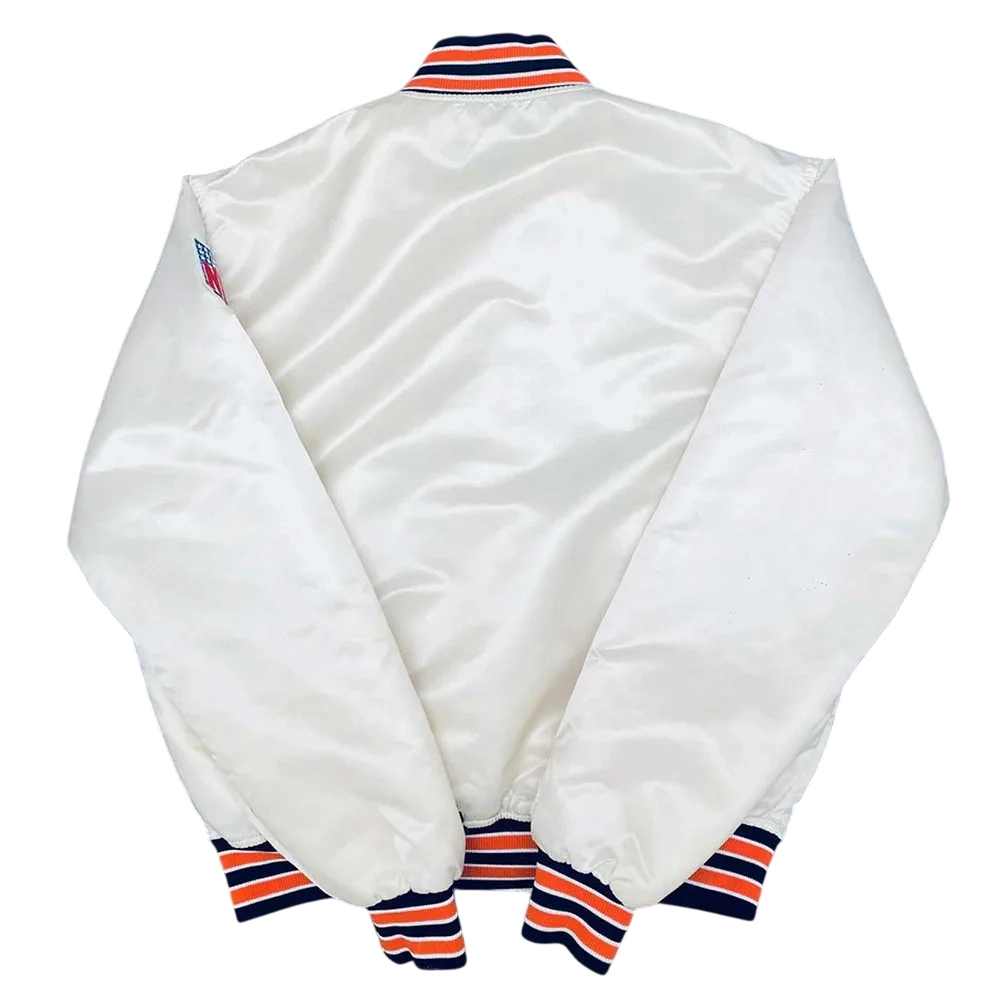 Alternative view of Chicago Bears 1980’s Vintage White Satin Varsity Jacket