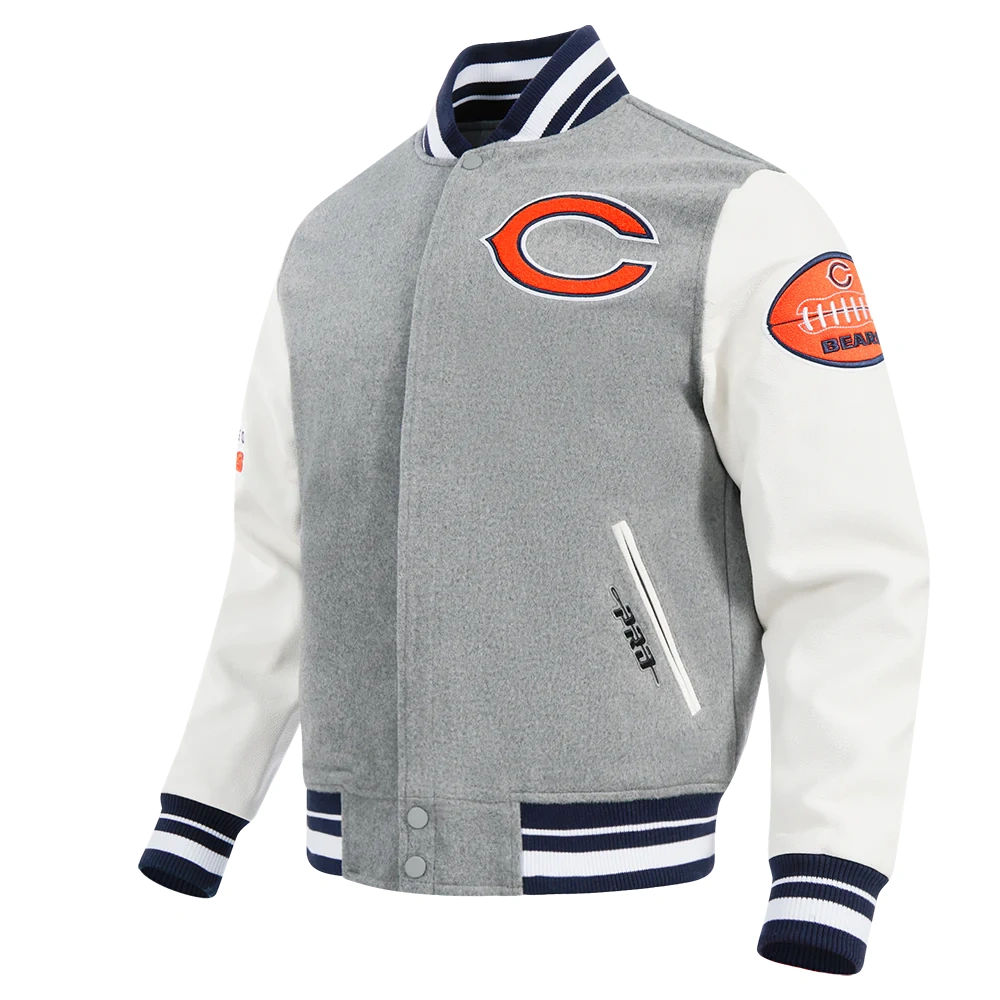 Alternative view of Chicago Bears Classic Wool/Leather Varsity Jacket