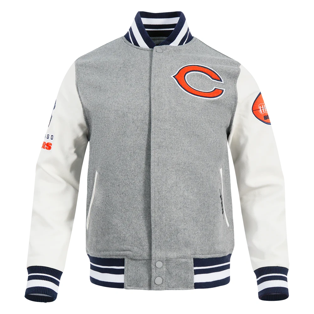 Chicago Bears Classic Wool/Leather Varsity Jacket