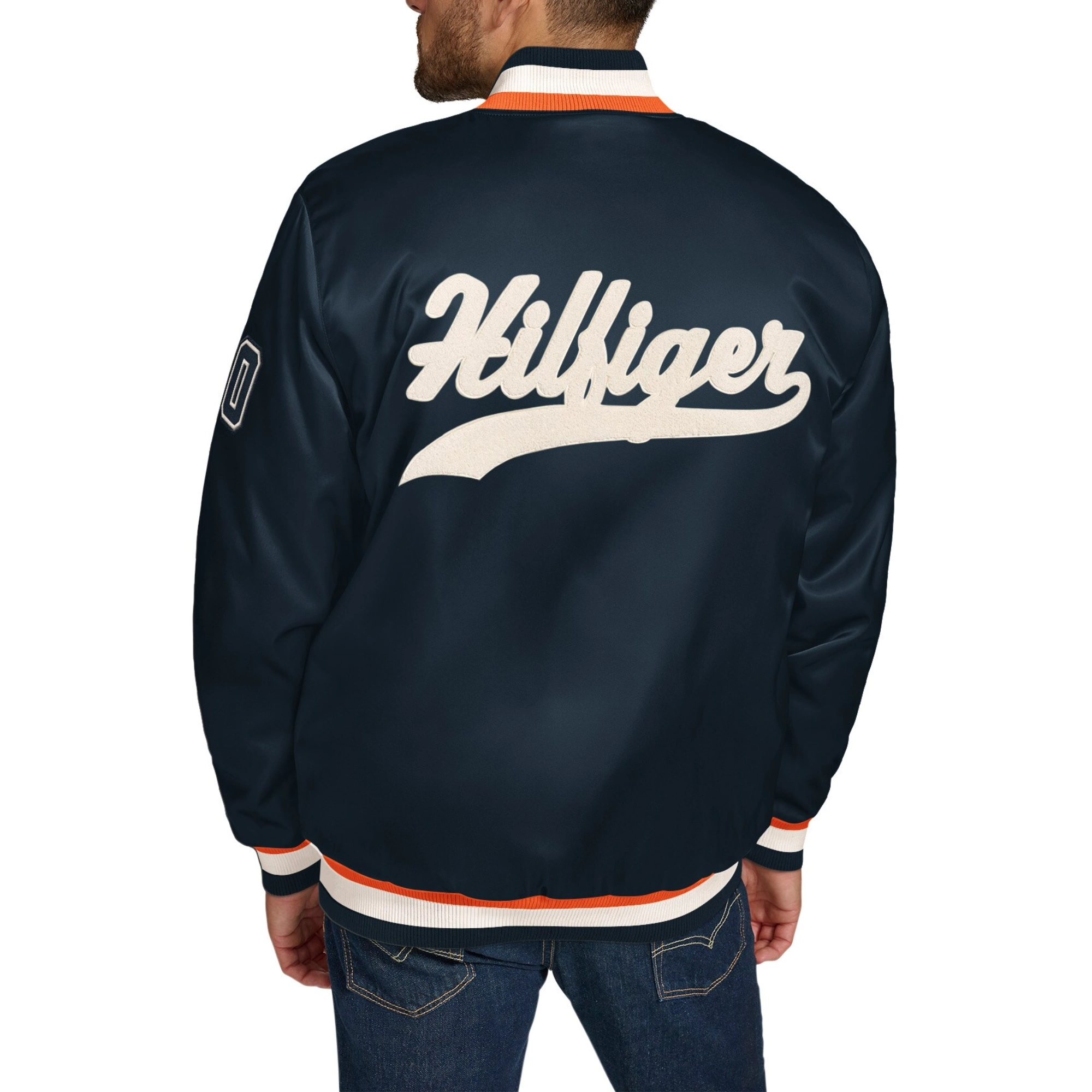 Alternative view of Chicago Bears Dante Full-Snap Green Satin Jacket